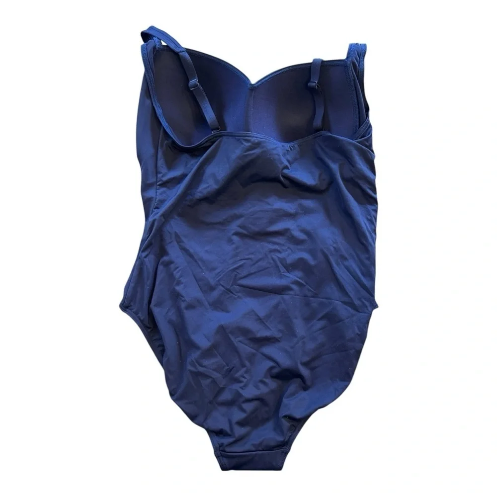 Sea Level Eco Essentials Twist Front One Piece in Night Sky NWT